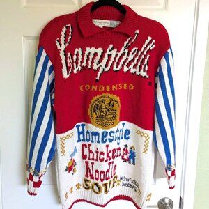 NWT Vintage the eagle's eye Campbell's Soup sweater size L